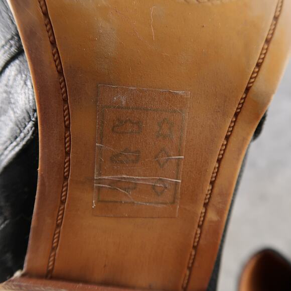 Aldo Shoes Womens 9 Ankle Boots Black Leather Bootis Block Heel Zip Almond Toe - Picture 12 of 12